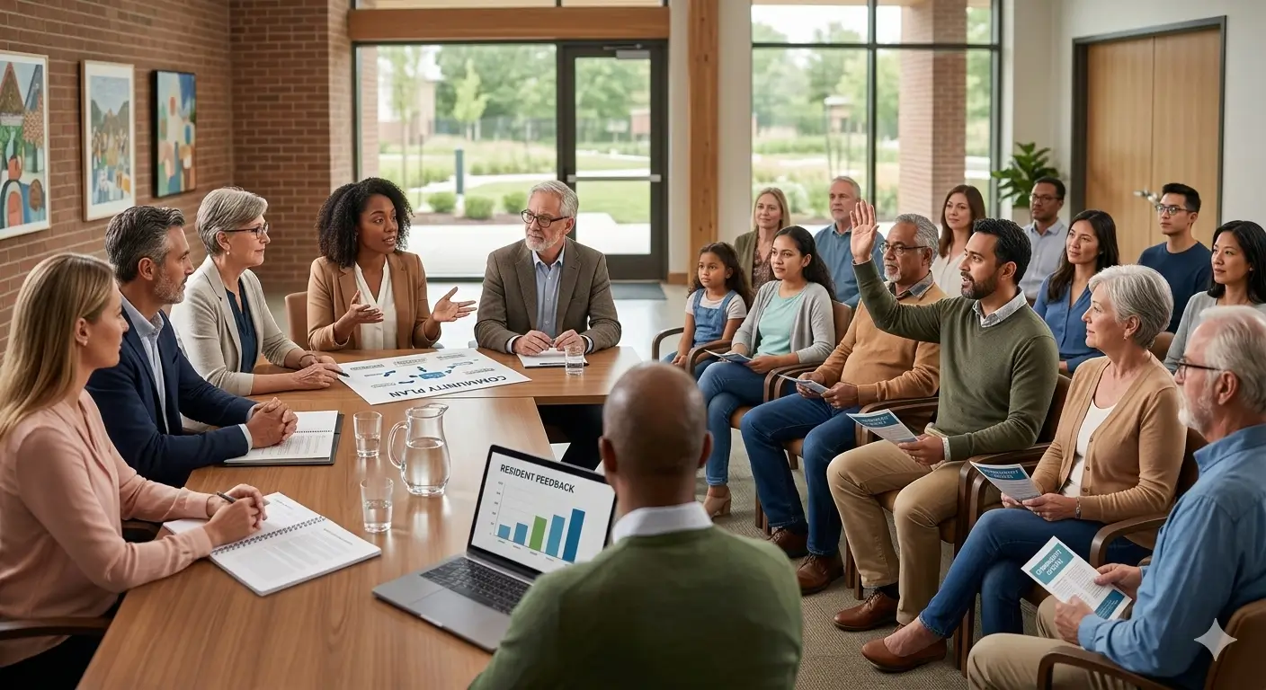 Clear communication with committees and residents